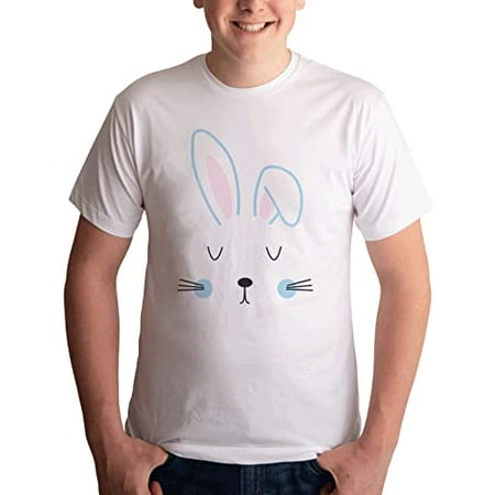 

7 ate 9 Apparel Boys Happy Easter Shirts - Cute Bunny Face White T-Shirt XL