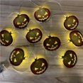 thumbnail image 2 of Cadena De Luces Led De Calabaza De 2 M / 78,6 Pulgadas Con 10 Luces Led Decoración De Halloween Cadena De Luces Led Alimentadas Por Batería Decoraciónfiesta En El Porche Del Patio Trasero Eigraketly HA013854-00, 2 of 7