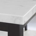 thumbnail image 2 of Francis 7-Piece Rectangle Dining Set White Marble Top and Black Side Chairs, 2 of 4
