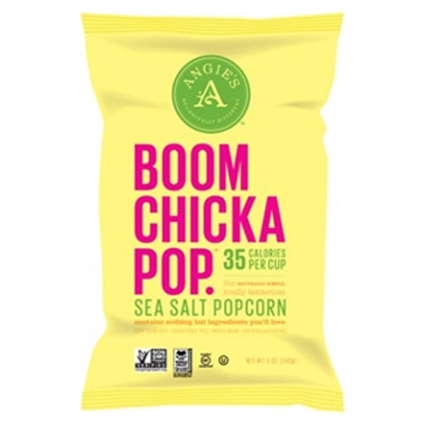 Angie's Boom Chicka Pop Sea Salt Popcorn 4.8 oz Bags Pack of 12