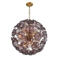 thumbnail image 4 of ESM-4006-AG-SM Crystorama Lighting Esme - 9 Light Pendant-25.25 Inch Tall and 22.5 Inch Wide-Aged Brass Finish-Smoked Glass Color, 4 of 8