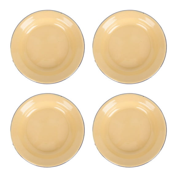 NUOLUX Plate Enamel Fruit Plates Serving Dishes Enamelware Bowl Platter Tray Camping Dinner Shallow Wedding Chinese Salad