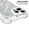 thumbnail image 3 of Funda para iPhone 12 Pro con Brillo Líquido Flotante, Purpurina, Parachoques y Anillo Giratorio Soporte, 3 of 5