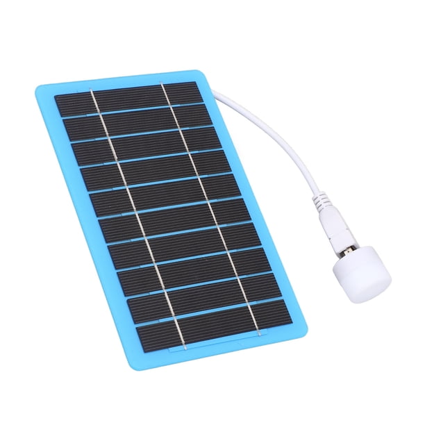 Panel De Carga Solar, Panel Solar De 5 W, USB Eficiente Y Respetuoso Con El Medio Ambiente Con Luz Blanca Para Acampar
