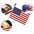 thumbnail image 4 of Anley LOT OF 12 - USA 4x6 in Wooden Stick Flag - July 4th Decoration, Veteran Party, Grave Marker, etc. - HandHeld American Flag with Kid Safe Golden Spear Top, 4 of 7