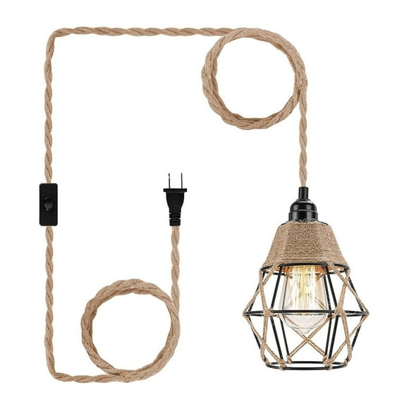 Plug In Pendant Light 110v Farmhouse Hanging Light Fixture No Bulb US Plug