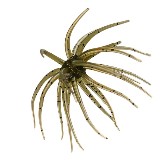 Sea Urchin Soft Lure, TPR Floating Swimbait, Realistic Tentacle Design for Bass Trout Freshwater & Saltwater Fishing (Army Green)