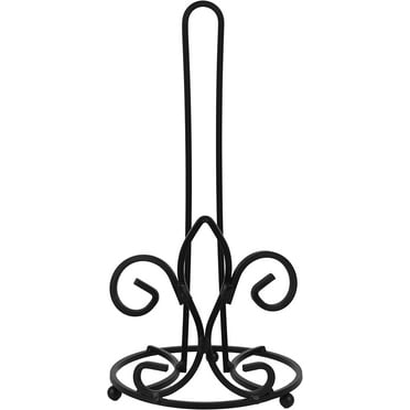 Servette Home Fleur De Lis Paper Towel Holder - Black