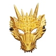 thumbnail image 2 of Dragon Tête Fantaisie Animal pour Habiller Scène Spectacle Carnaval Or, 2 of 8