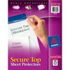 Avery Secure Top Sheet Protectors, Super Heavy Gauge, Letter, Diamond Clear, 25/Pack