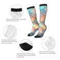 thumbnail image 6 of Daiia Sports Socks Pastel Abstract Fluid Art Printed Novelty Crew Socks for Men Women Knee High Socks Cotton Socks Soft & Breathable Support Unisex Socks, 6 of 9
