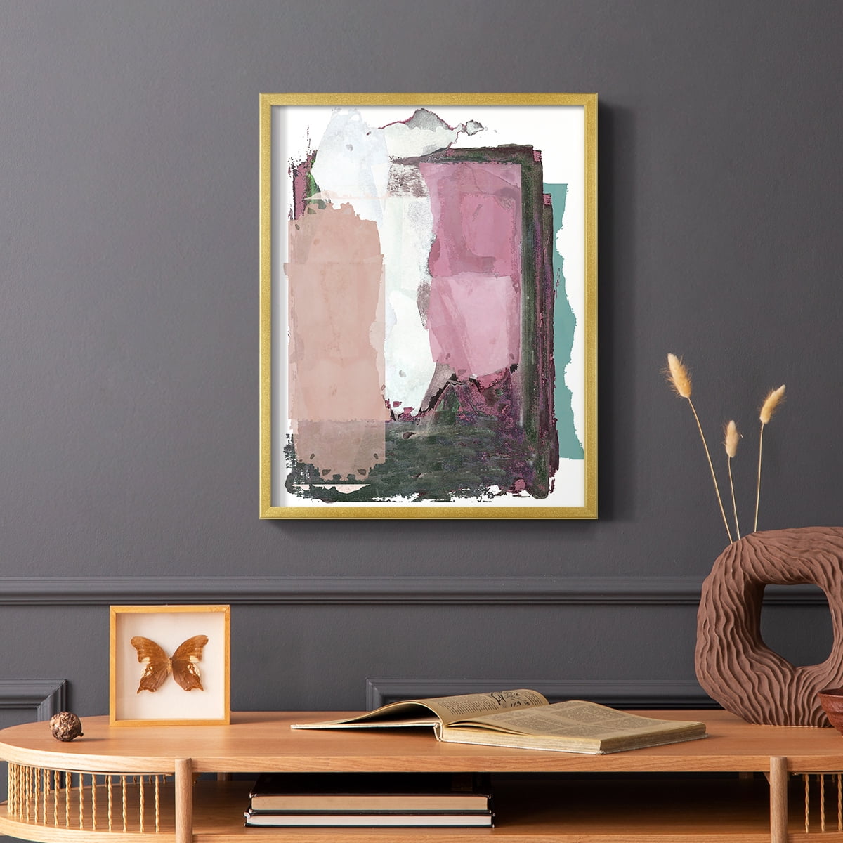 Brights Soft Wash II Framed Print in Gold Solid Wood Framed Print No Nail Hanging