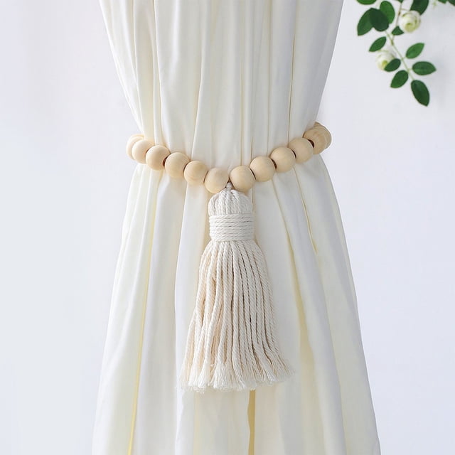 Window Decor,29.53In Rope Curtain Tieback Clips Non-Slip Holding Tool-Free Install Tidy Curtain Management,Subtle Elegant Decor for Drapery Windows Bedroom Hotel Office Space Decors