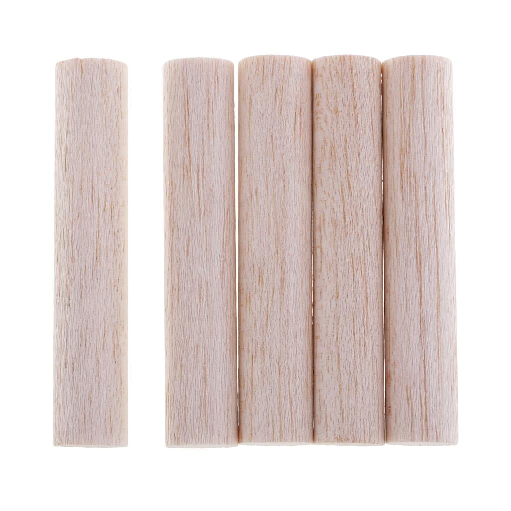 Balsa Wood Stick Unfinished Wood Round Material Round Rod Pole Set For  Architecture Model Making - 5pcs 80mm 