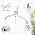 thumbnail image 3 of Quality Clear Plastic Hangers 12 Pack - Durable Crystal Cut Heavy Duty Hangers for Clothes, Shirts, Suits, Coats, Dresses, 3 of 4