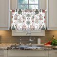 thumbnail image 2 of Yayeee Kitchen Curtains Tier Pair Light Filtering 27"x36" Rod Pocket Short Cafe Window Panel, White Nordic Christmas House, 2 of 7