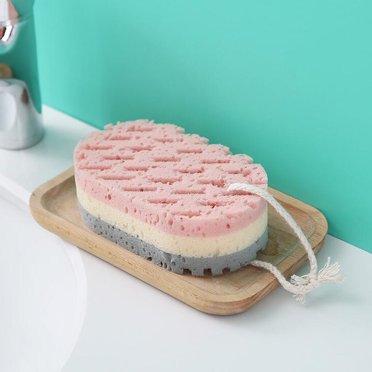 3pcs/set Shower Scrubber Sponge Bathing Foaming scrubber bathing sponge Brush Bath Foam Massage Scrubber Color Random