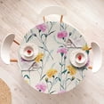 thumbnail image 4 of Ambesonne Floral Fitted Round Tablecloth, Colorful Carnation Flowers, 36"- 40" Diameter, Dark Yellow and Soft Pink, 4 of 5