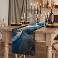 thumbnail image 2 of Table Runners 120 Inches Long Dress Scarves, Beach Reef Farmhouse Coffee/Dining/Kitchen Table Runner for Living Room, Shiny Sunset Ocean Waves Natural Seaside 13x120 Inch, 2 of 9