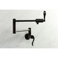 thumbnail image 3 of Kingston Brass KS4105DFL NuWave Two-Handle 1-Hole Wall Mount Pot Filler Faucet in Oil Rubbed Bronze, 3 of 8