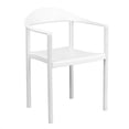 thumbnail image 1 of Bowery Hill Plastic Cafe Stack Stacking Chair in White, 1 of 2