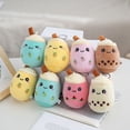 thumbnail image 3 of Muñeco de peluche con forma de taza de té de burbujas, bolso, accesorios, llavero, tienda de té con leche, pequeños regalos, 3 of 6