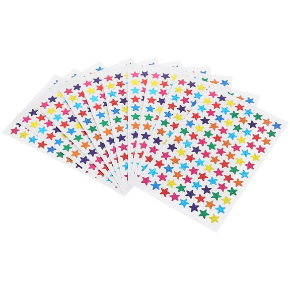 LABRIMP 960Pcs Star Reward Sticker for Teachers and Educators Assorted Color 0.39 Inch X 0.39 Inch