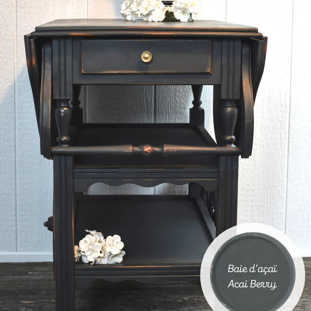 Colorantic | ACAI BERRY Black Chalk Paint for Furniture DIY Craft Paint - Multi-Surface All-in-One Craft Paint | CHARCOAL GREY Home Decor Painting - 32 oz