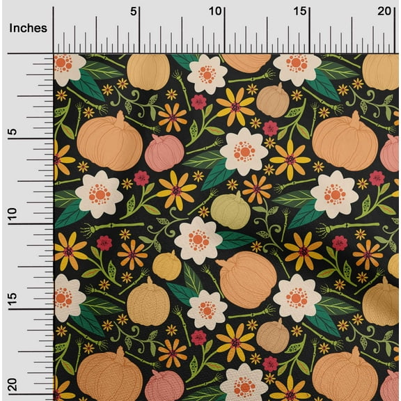 oneOone Cotton Jersey Black Fabric Halloween Dress Material Fabric Prints Fabric By The Yards 58 Inches Wide