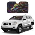 thumbnail image 2 of Fuzoiu Colorful Dragon Head Profile Print Car Windshield Sunshade,Foldable Reflective Sun Visor,Windshield Sun Shade,UV Rays Sun Visor Shade,Auto Front Sun Shield Shade-Small, 2 of 8