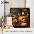 thumbnail image 6 of 2D Flat, 1pc Vintage Farmhouse Fall Decor - Rustic Autumn Birds on Pumpkins Wall Hanging - Wood Frame - Easy Hang No Wiring Needed - Farmhouse Kitchen, Living Room, Porch Decoration - Thanksgiving, 6 of 9