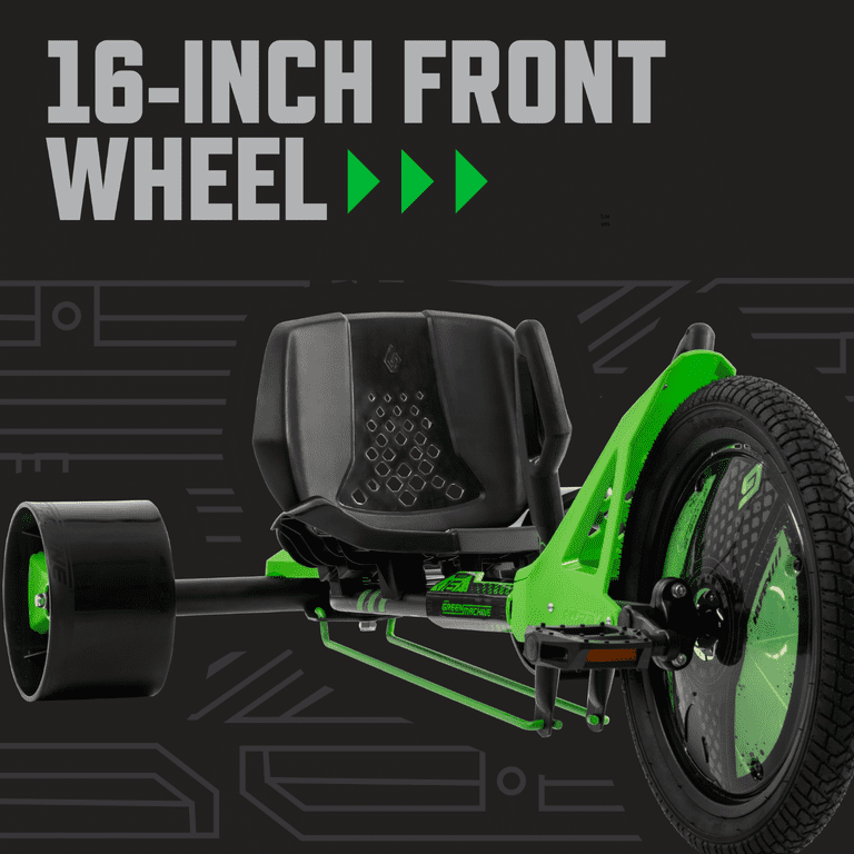 Huffy, Kids Drift Trike, 16‚Äù Green Machine, Green/Black