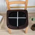 thumbnail image 4 of Dining Chair Seat Covers 4 /6PCS, Solid Pu Leather Waterproof Seat Cushion Cover Oilproof Stretch Dining Chair Protctor Slipcover (Dark Black, 4/6 PCS), 4 of 10