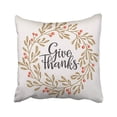 thumbnail image 1 of BOSDECO Give Thanks Season Hand Drawing Calligraphy Phrases With Detailed Autumn Wreath Pillowcase Cover 18x18 inch, 1 of 1