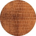 thumbnail image 1 of Ahgly Company Indoor Round Solid Orange Modern Area Rugs, 7' Round, 1 of 4
