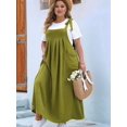 thumbnail image 3 of Women'S Plus Size Summer Maxi Dress Casual Sleeveless Spaghetti Strap Long Beach Sundresses  Green XXL, 3 of 5