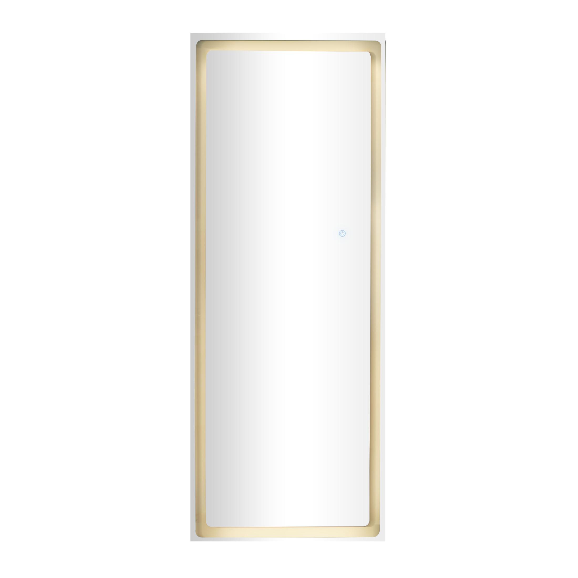 DecMode 26" x 67" Silver LED Mirror