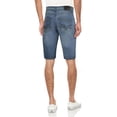 thumbnail image 2 of Men's Flex Stretch Slim Skinny Fit Casual Denim Jeans Shorts, Light Blue (Tonal Stitch Detail), Size 36, 2 of 3