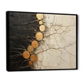 thumbnail image 2 of Designart "Adorned Gold And Black Pottery IV" Abstract Spirals Floater Framed Canvas Art Print, 2 of 5