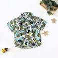 thumbnail image 2 of Generic boys' t to shirts Toddler Boys Button Down Hawaii Shirts Short Sleeve Tropical Shirt Tops For Kids Toddlers For 2 To 8 Years Old, 2 of 6