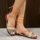 thumbnail image 4 of Amzcrzy Zapatos de mujer,Zapatos de mujer,Zapatillas de mujer, Sandalias planas informales con cordones y diamantes de imitación para mujer, de moda de verano Sandalias Mujer Zapatillas De Casa, 4 of 7