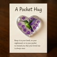 thumbnail image 3 of Beautynvta Hummingbird Themed Pocket Hug Token, Heart Shaped Acrylic Keepsake with Inspirational Card, Portable Pocket Gift for Friends Colleague Family, 3 of 6