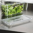thumbnail image 2 of TrueCraftware- 1/3 Size Solid Polycarbonate Handled Food Pan Lid Clear Color- Food Storage Container Cover Restaurant Commercial Hotel Pans Cover for Food Prep Fruits Vegetables Beans Corns, 2 of 5