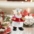 thumbnail image 5 of Kuntesetty Chef Santa Claus Statue Collectible Christmas Decor for Holiday Desk Cabinet Holding a Goblet, 5 of 8
