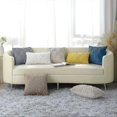 thumbnail image 5 of Set Of 2 Faux Fur Cushion Covers 45x45 Cm, Decorative Soft Plush Fluffy Velvet Cushion Cover 18x18 Inch,square Boho Neutral,for Sofa,white, 5 of 5