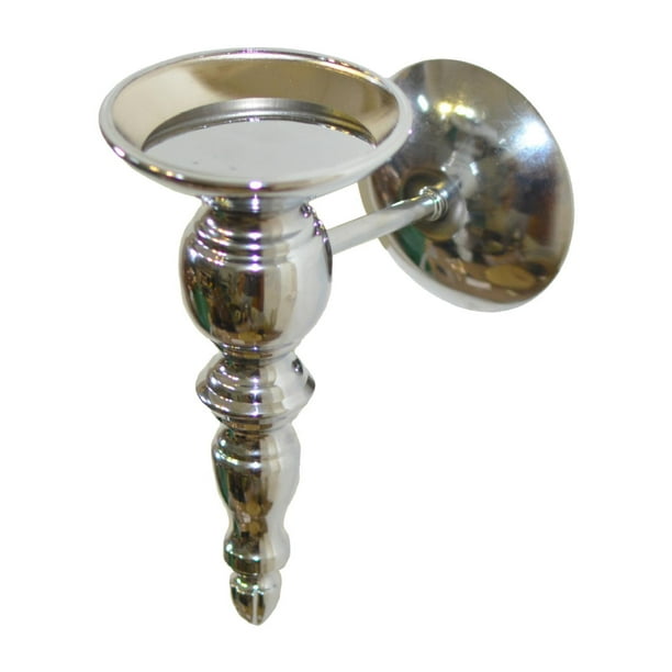 Candelabro de pared, candelabro para velas de té, candelabro para pilares, soporte para velas, decoración decorativa para el hogar, inauguración de la Plateado