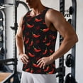 thumbnail image 5 of Gukieu Red Hot Chili Print Men's Quick Dry Fitness Vest, Round Neck Sleeveless Fitness Bodybuilding Top-XX-Large, 5 of 7
