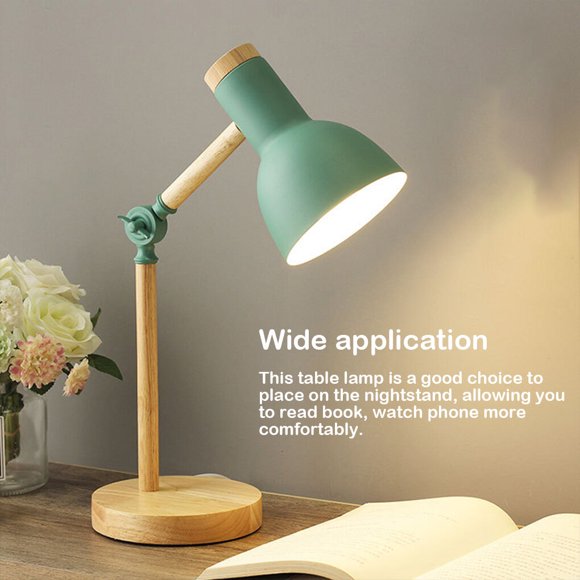 Lampe de Table pour Bureau Domestique Hôtel Étude Design Simple Salon Lecture de Livres Lumière de Bureau Protection des Yeux Éclairage Vert Chaud Prise UK