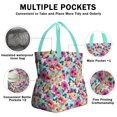 thumbnail image 3 of Pioneer Flower Floral Print Pattern Drawstring Lunch Bag Women - Drawstring Lunch Bag Insulated for Work Office - Stain-Resistant Large Lunchbags for Women with Multi-Pockets, 3 of 6