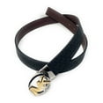 thumbnail image 4 of Michael Kors Signature Monogram Twist MK Logo Reversible Belt, Black To Brown, Small, 4 of 5